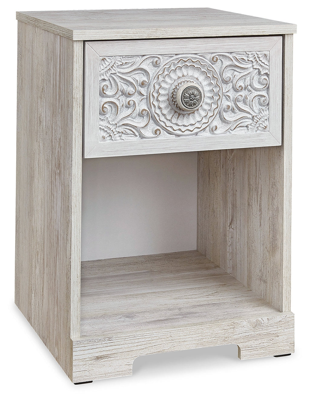 Paxberry Whitewash One Drawer Nightstand