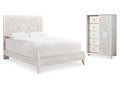 Paxberry Whitewash Queen Panel Bedroom Set with Chest