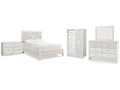 Paxberry Whitewash Queen Panel Bedroom Set