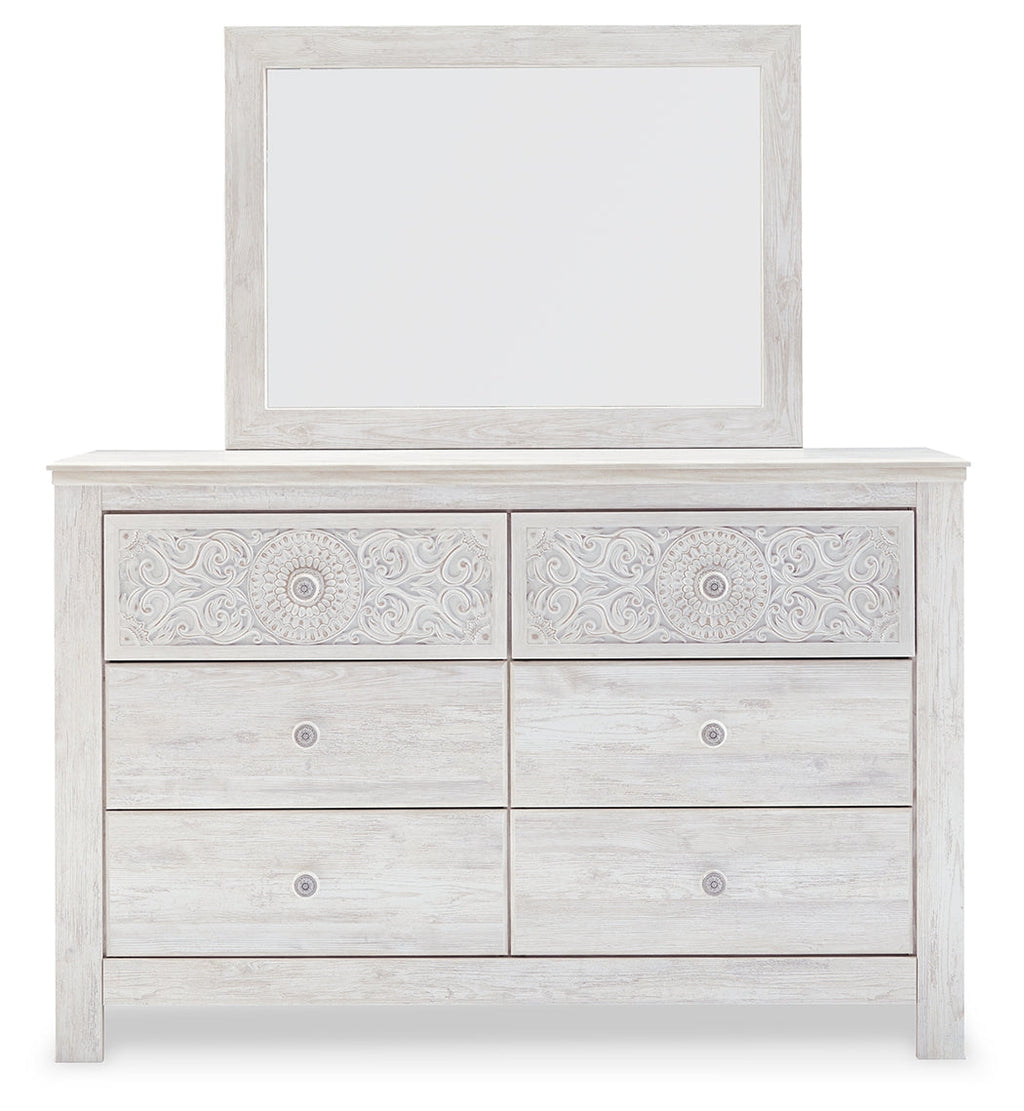 Paxberry Whitewash Queen Panel Bedroom Set