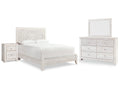 Paxberry Whitewash Queen Panel Bedroom Set