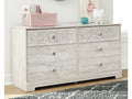 Paxberry Whitewash Six Drawer Dresser