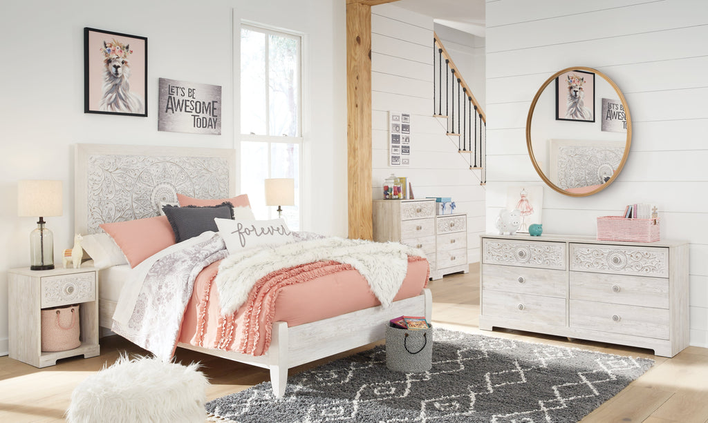 Paxberry Whitewash Six Drawer Dresser
