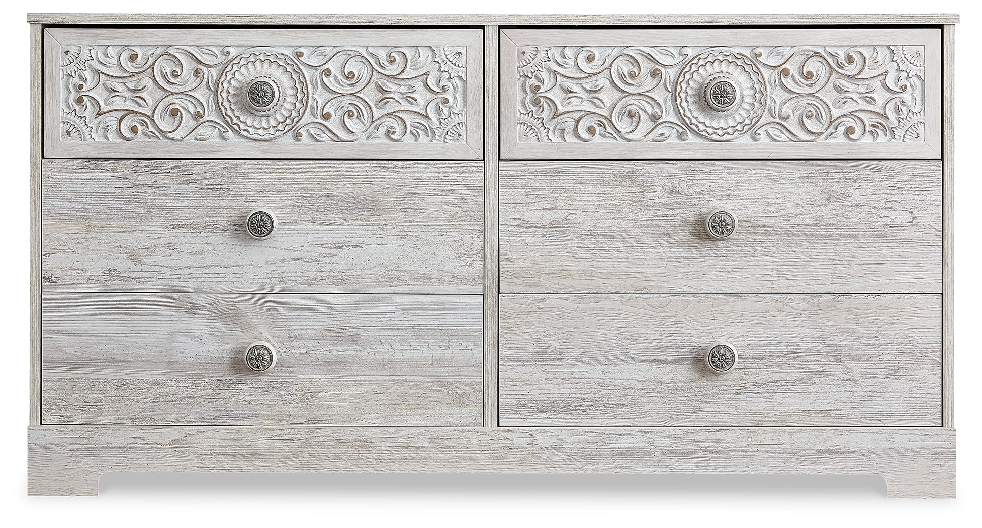 Paxberry Whitewash Six Drawer Dresser