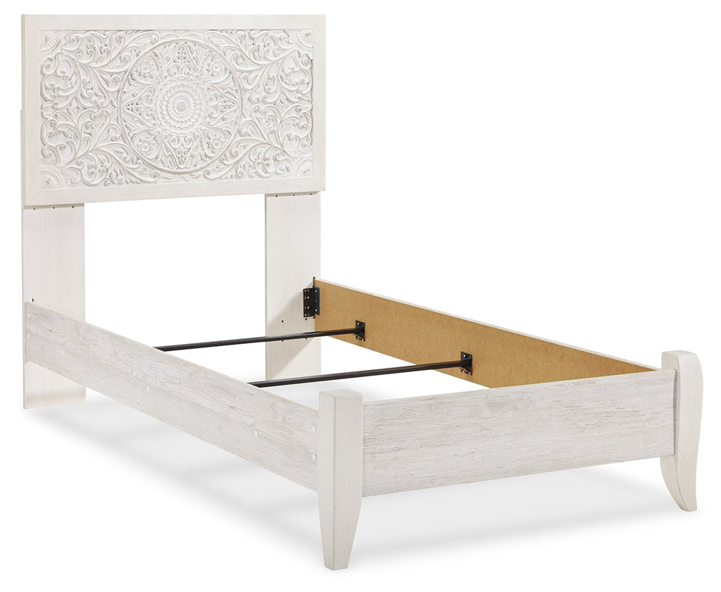 Paxberry Whitewash Twin Panel Bed