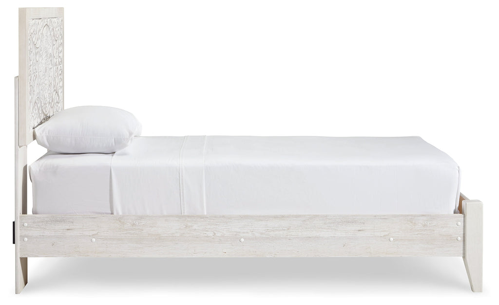 Paxberry Whitewash Twin Panel Bed