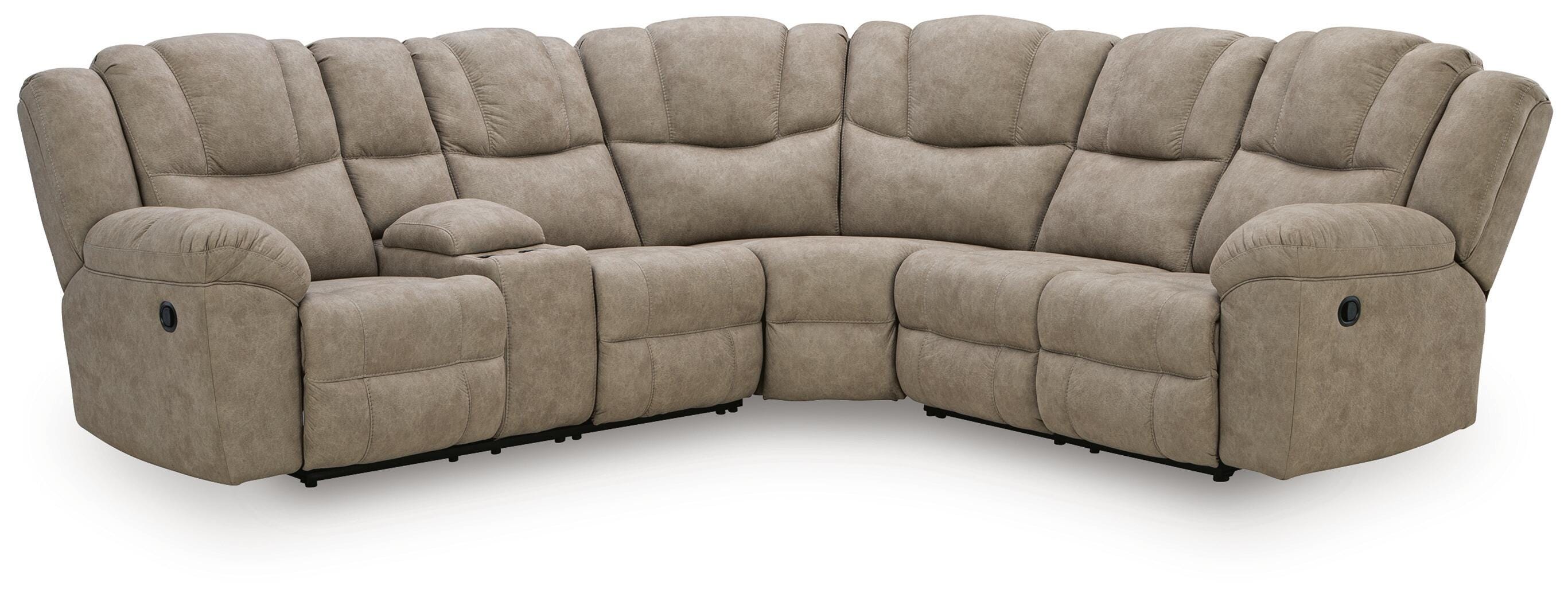 Pearce-Pike Birch 3-Piece Reclining Sectional with Console
