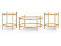 Pearlox Gold Occasional Table Set (Set of 3)