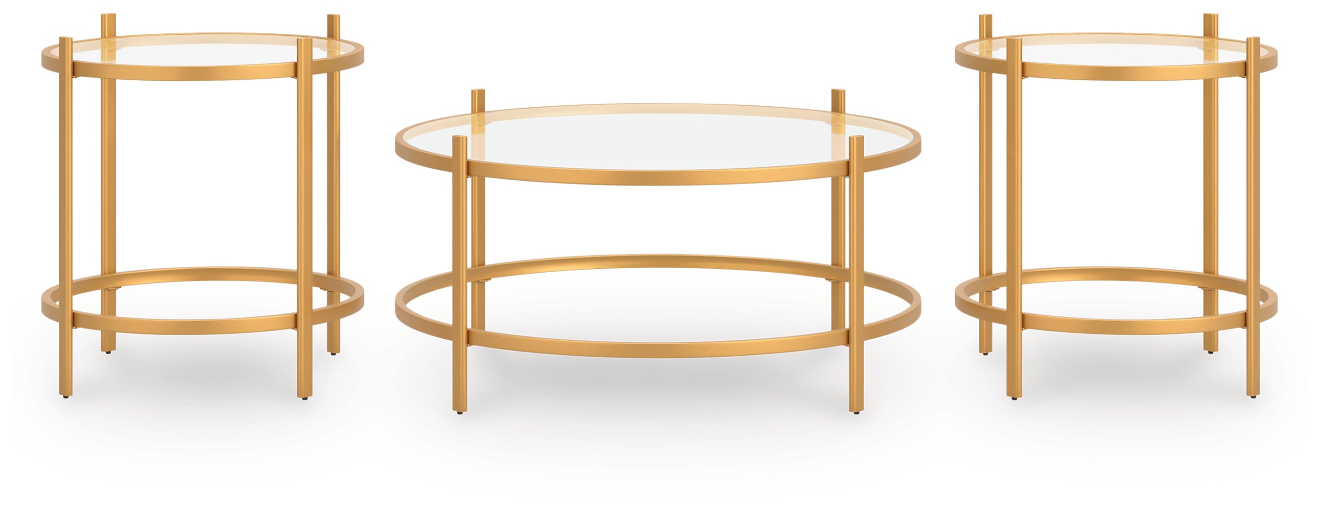 Pearlox Gold Occasional Table Set (Set of 3)