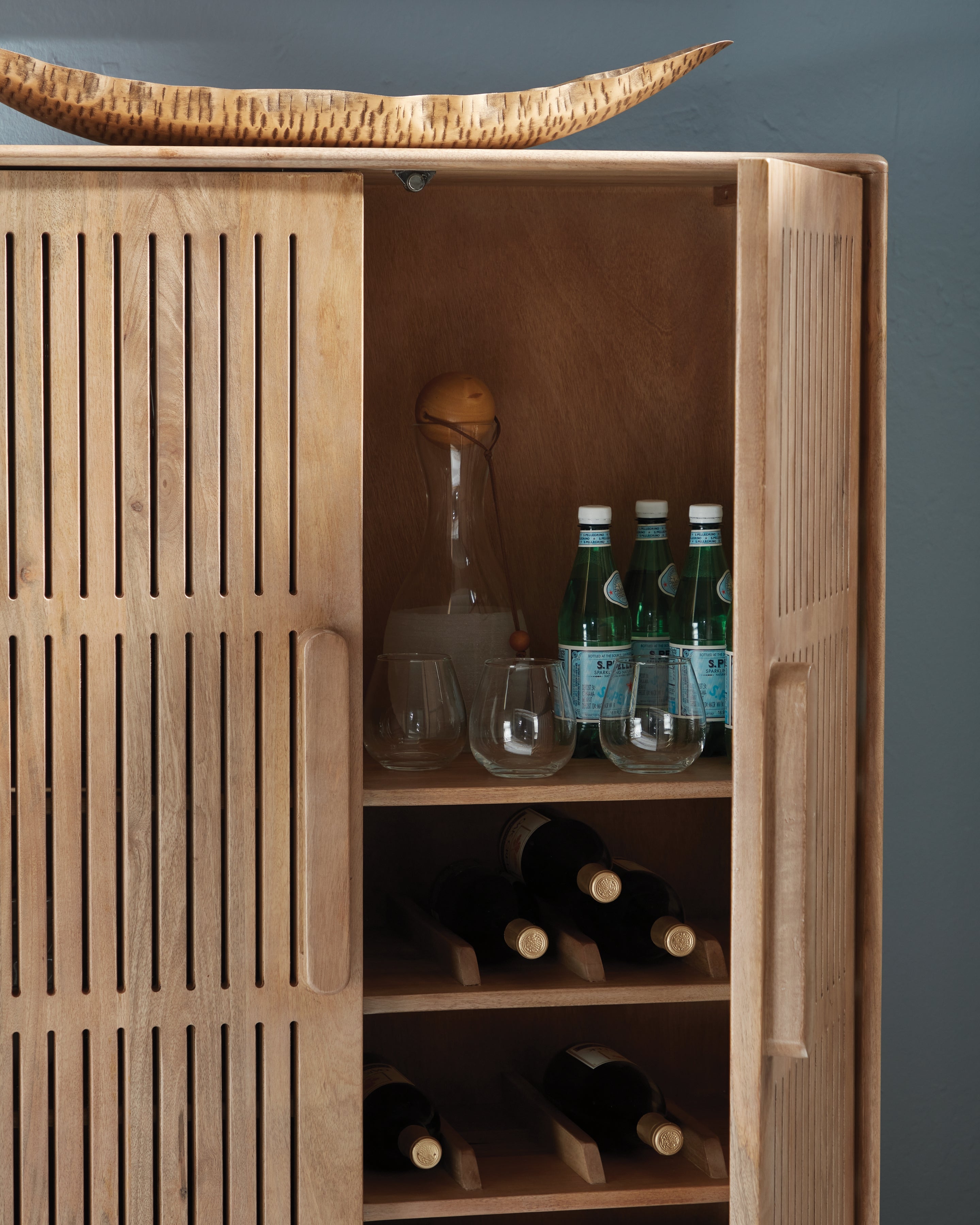 Pellamour Natural Brown Bar Cabinet