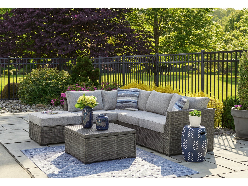 Petal Road Gray Outdoor Sectional Seating Group (Set of 4)
