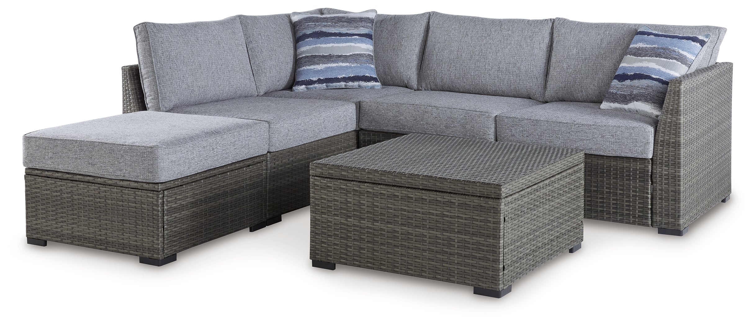 Petal Road Gray Outdoor Sectional Seating Group (Set of 4)