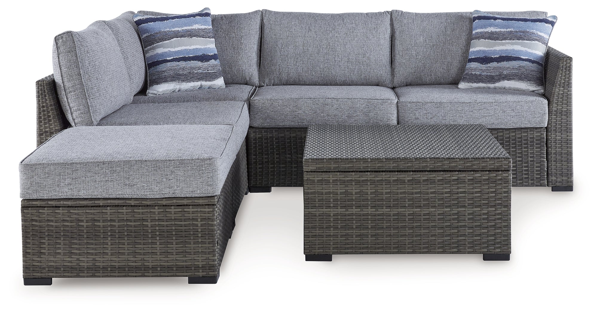 Petal Road Gray Outdoor Sectional Seating Group (Set of 4)