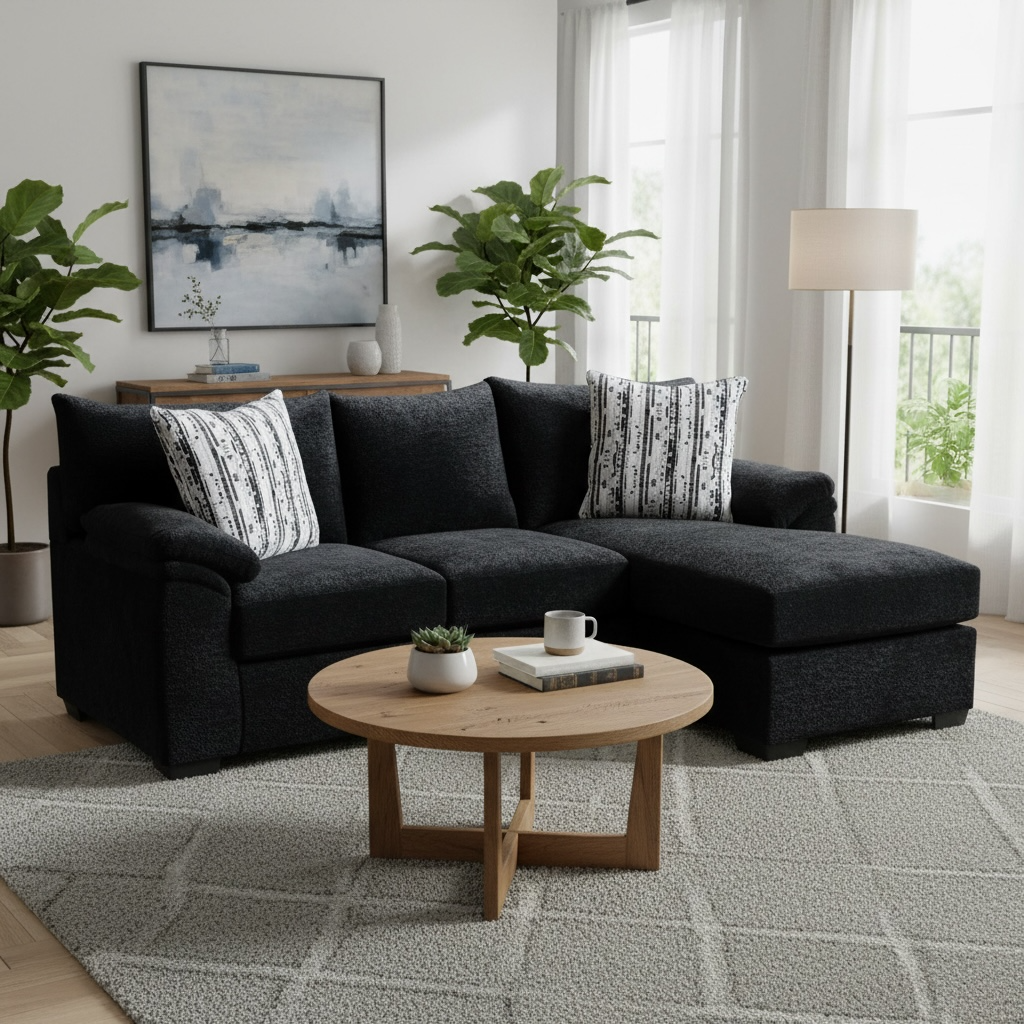 Midnight Sectional (Reversible Chaise)