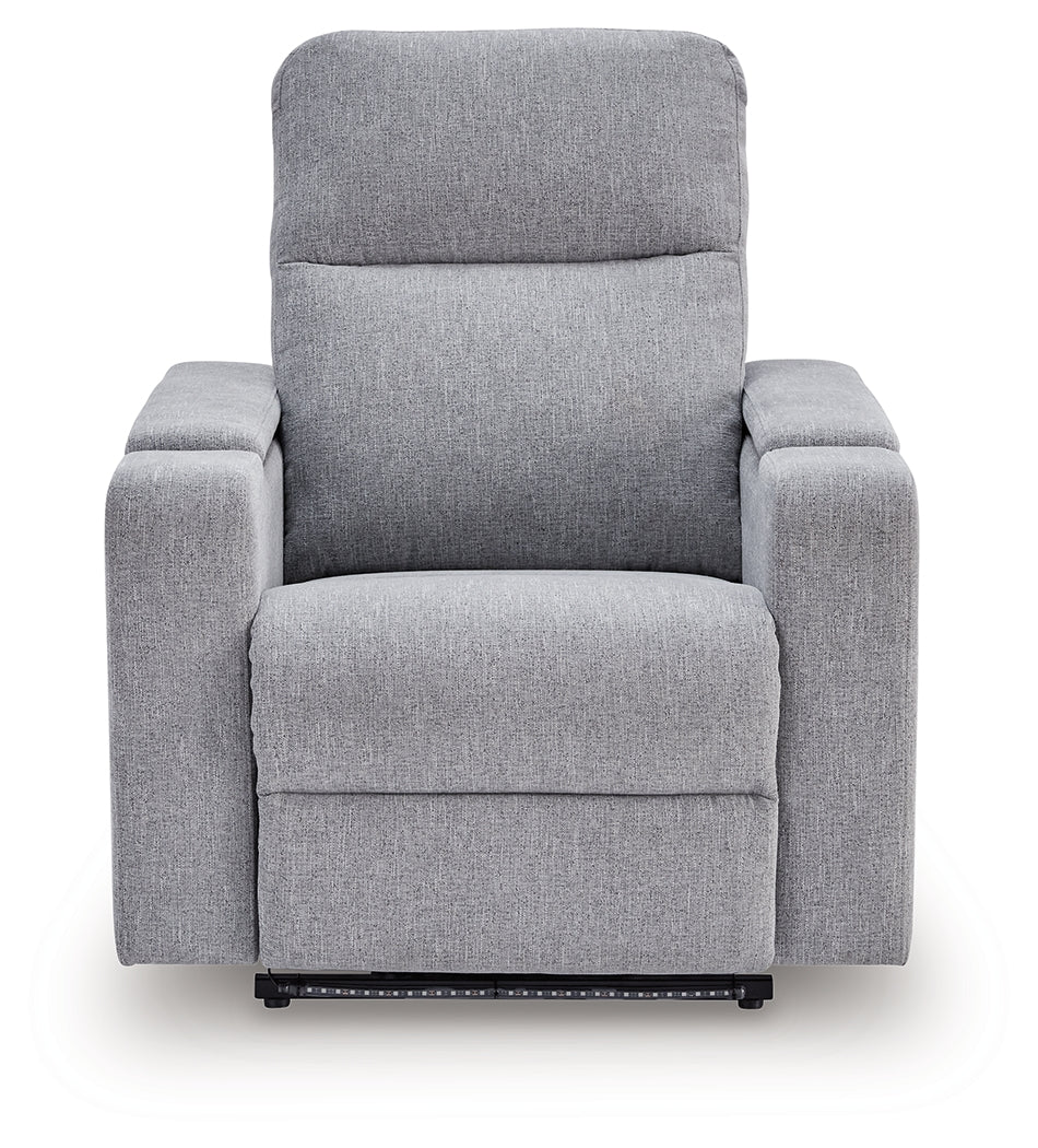Pineland Pewter Glider PWR REC w/Audio System