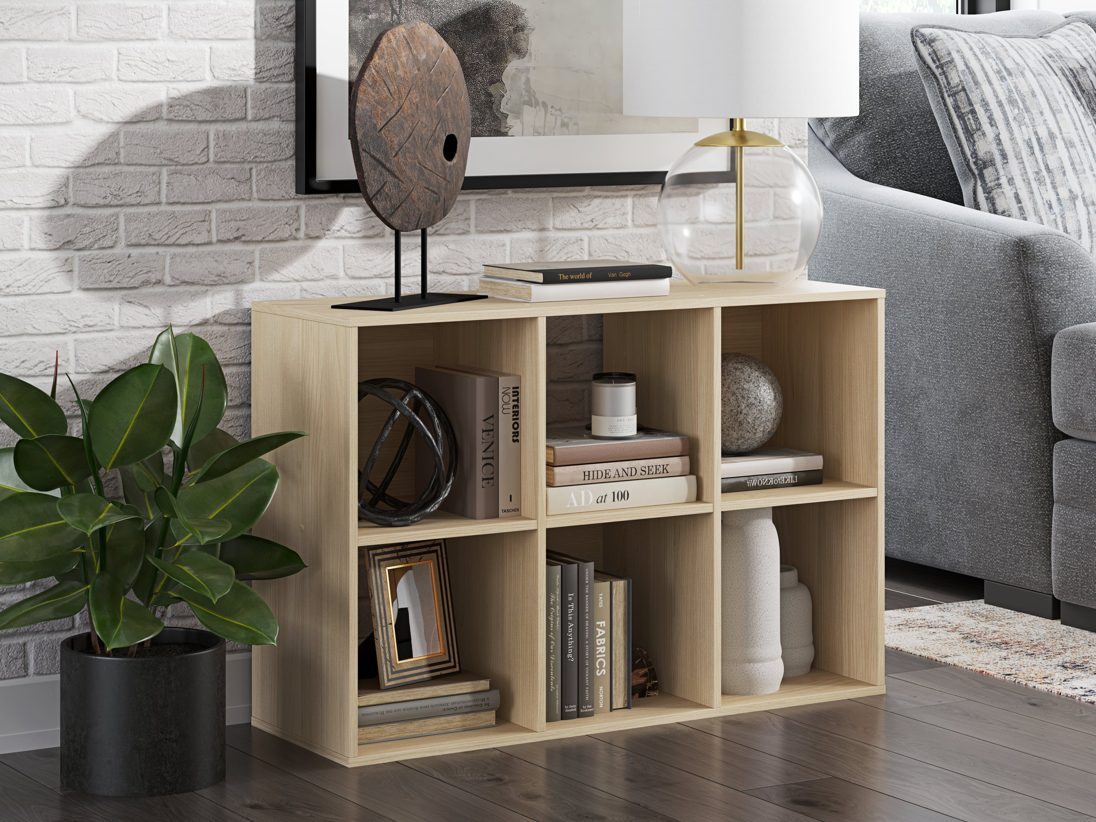 Piperton Tan Six Cube Organizer
