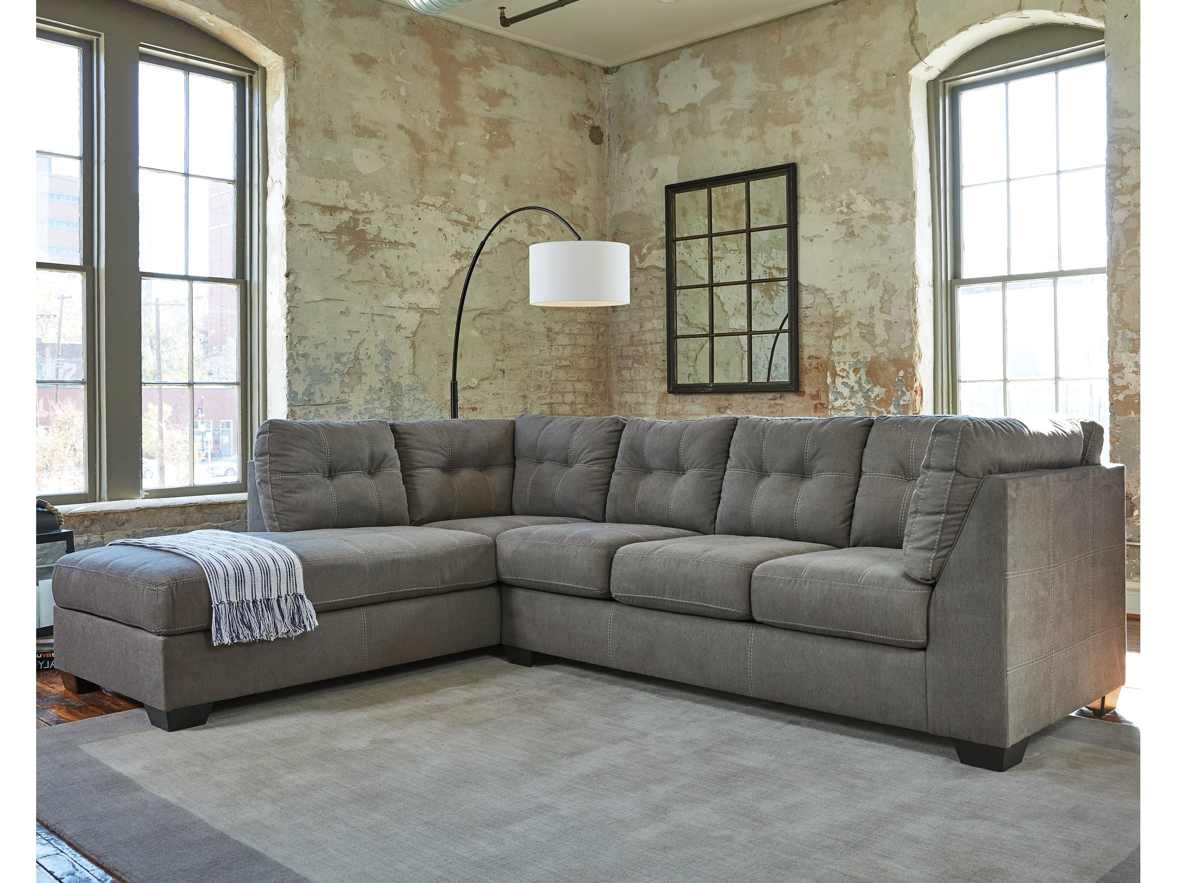 Pitkin Slate 2-Piece Sectional with Chaise