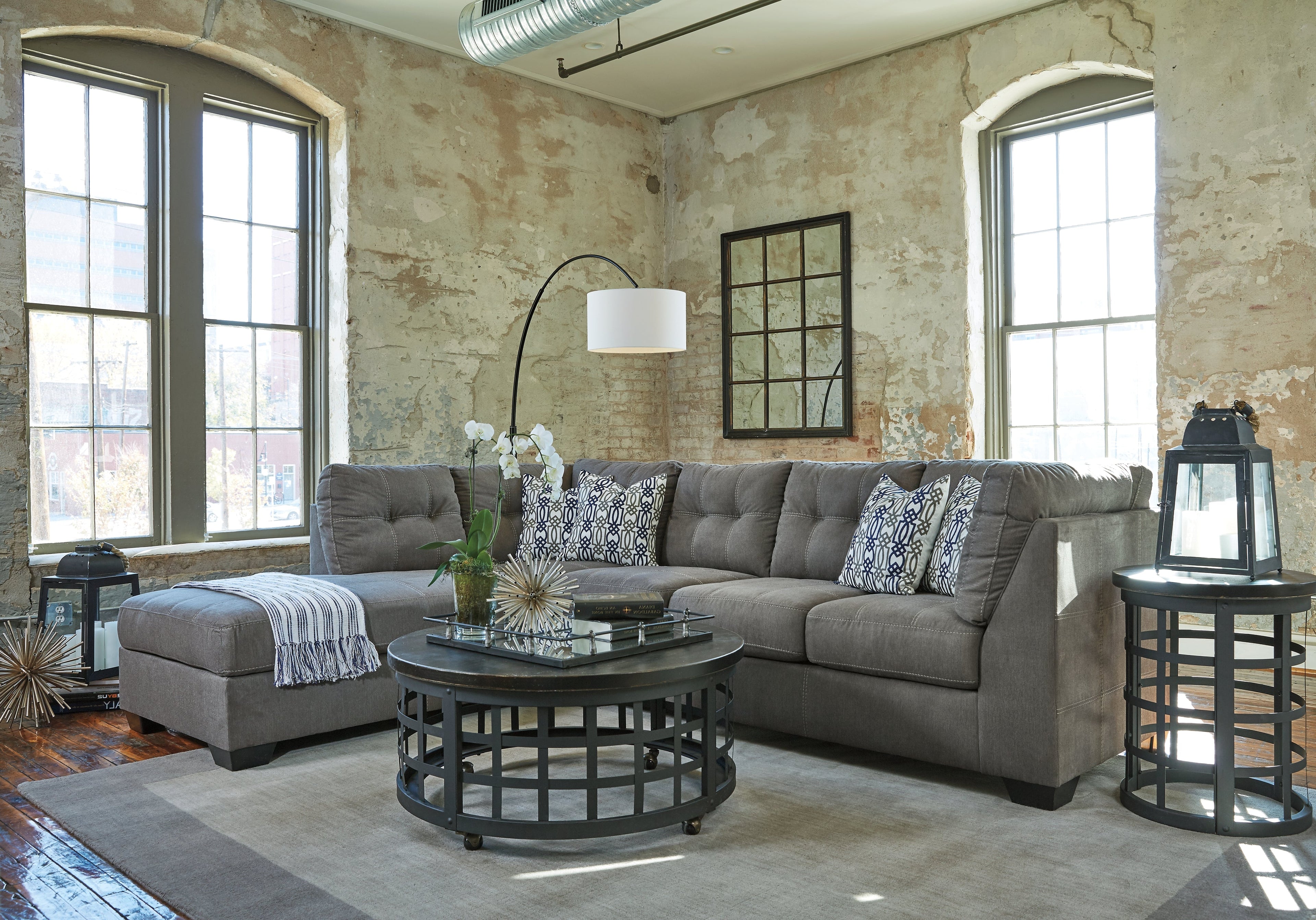 Pitkin Slate 2-Piece Sectional with Chaise