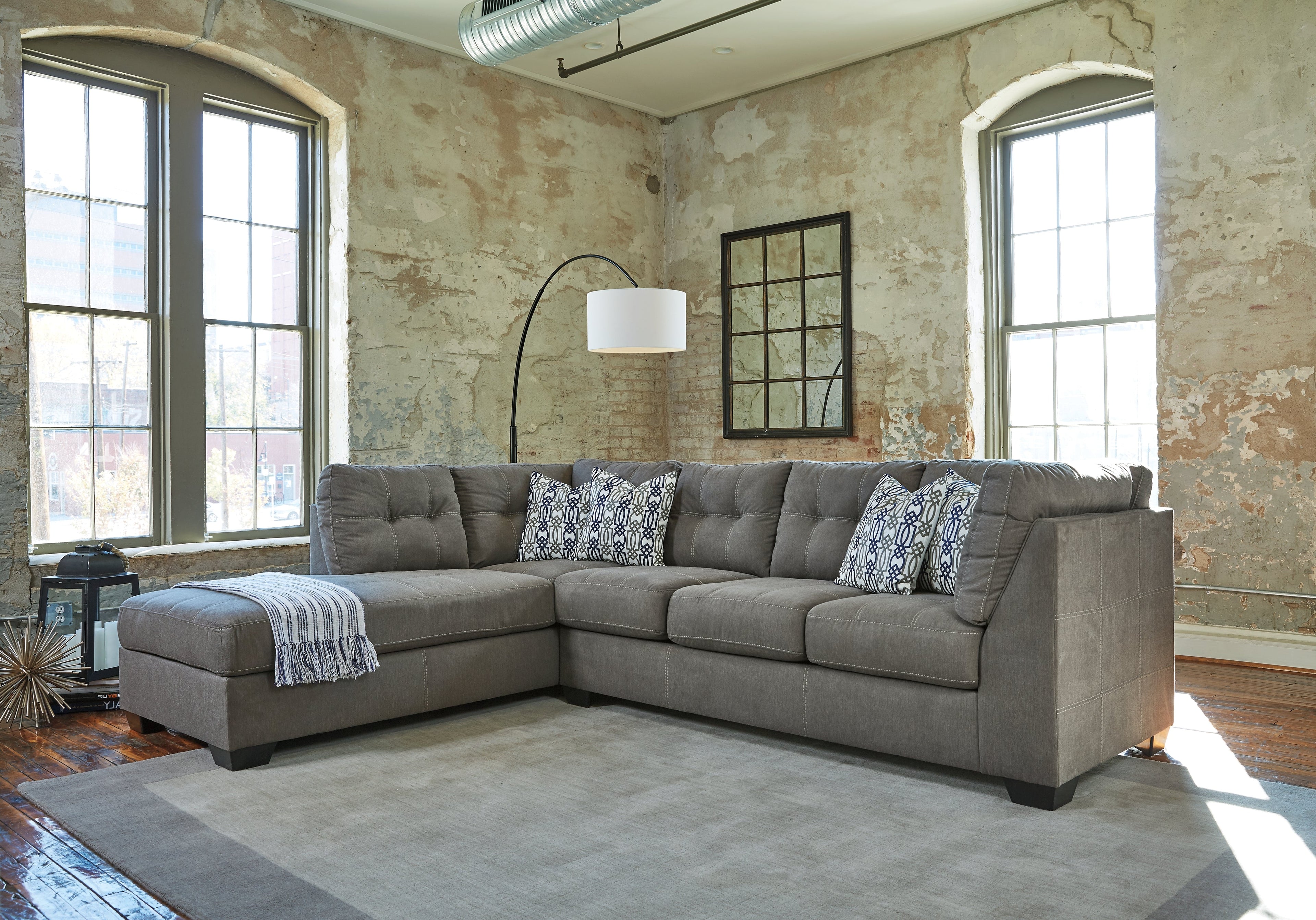 Pitkin Slate 2-Piece Sectional with Chaise