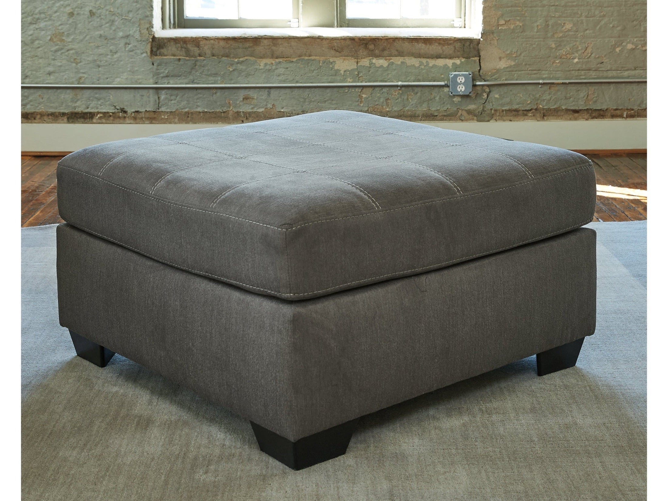 Pitkin Slate Oversized Accent Ottoman