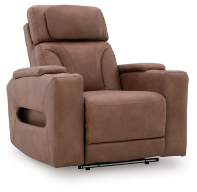 Point Clear Caramel Dual Power Recliner