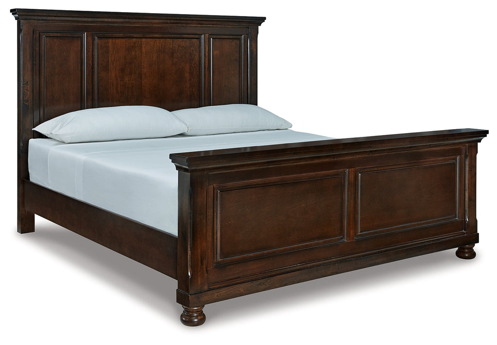 Porter Rustic Brown California King Panel Bed