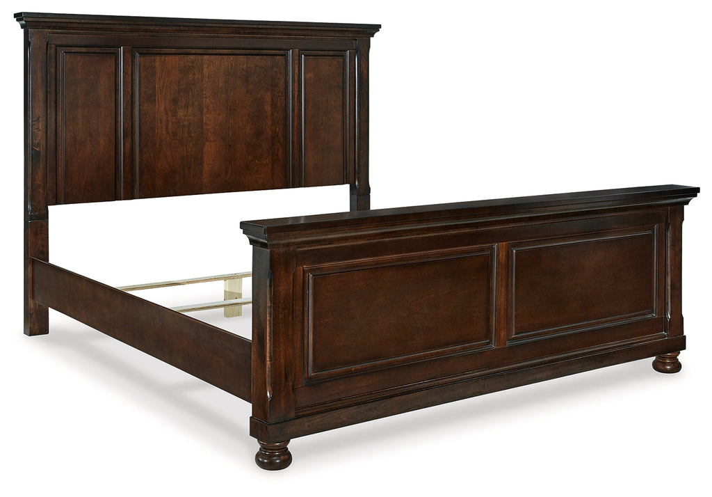 Porter Rustic Brown California King Panel Bed