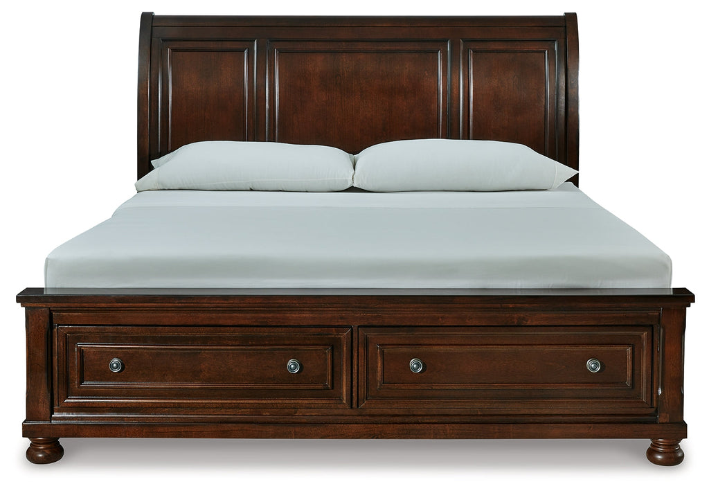 Porter Rustic California King Sleigh Bedroom Set, Brown