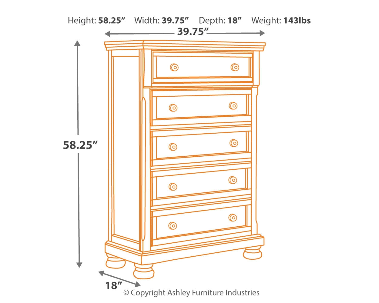 Porter Rustic Brown Chest