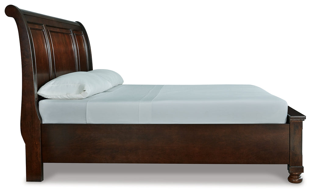 Porter Rustic King Sleigh Bedroom Set, Brown