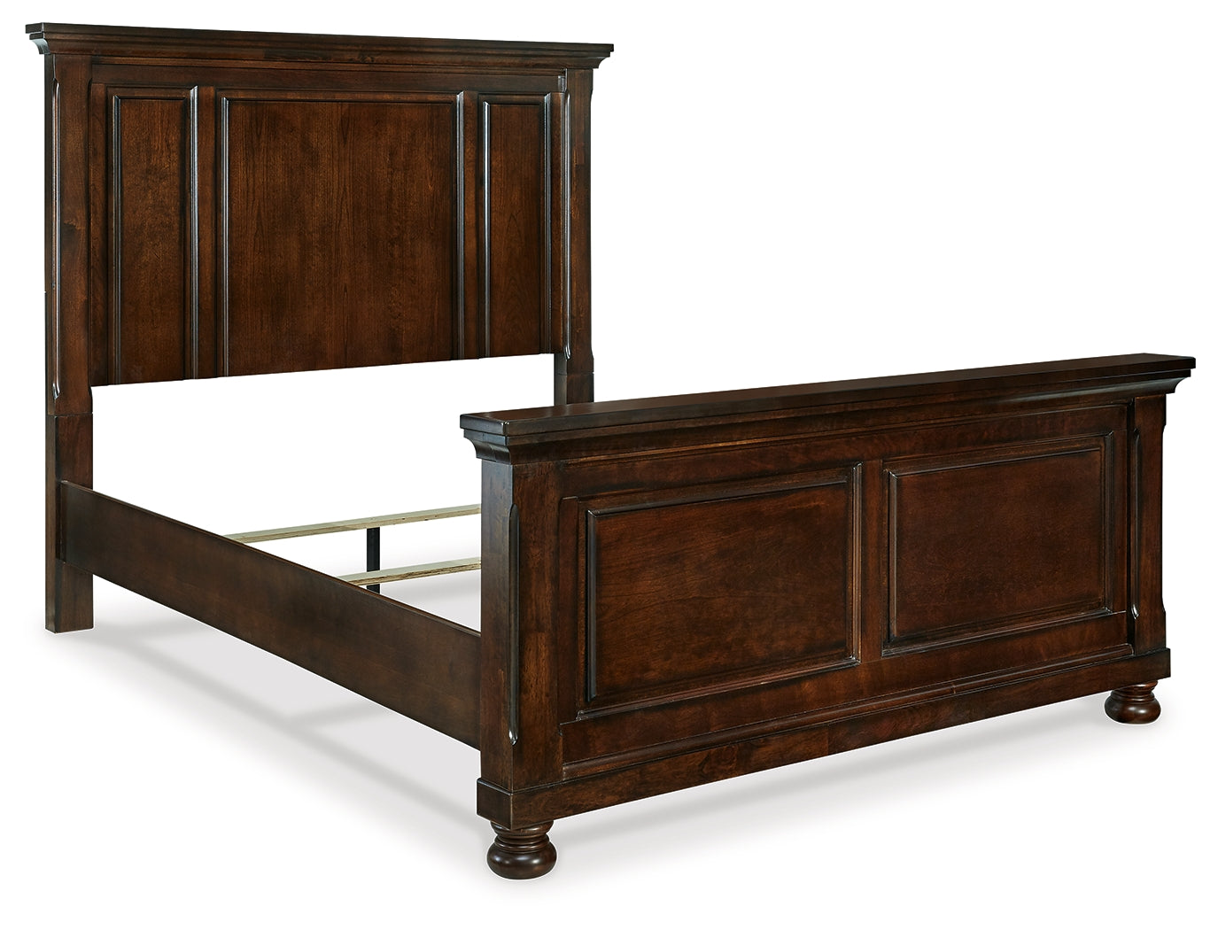 Porter Rustic Queen Panel Bed, Dresser, Mirror and 2 Nightstands, Brown