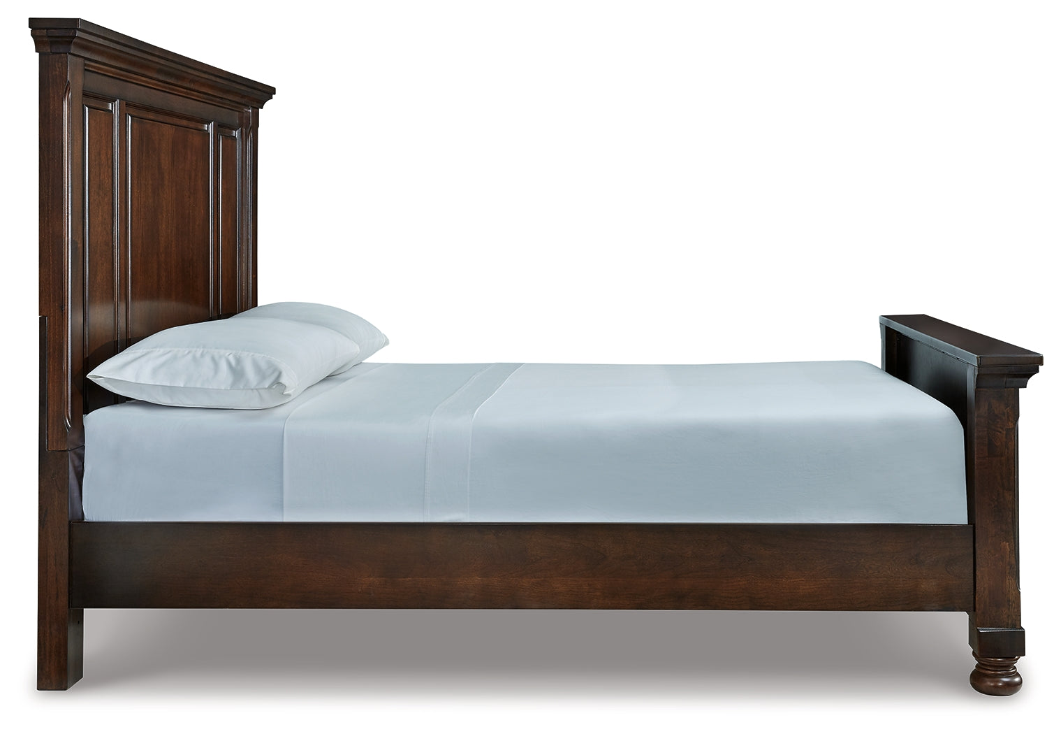 Porter Rustic Queen Panel Bed, Dresser, Mirror and 2 Nightstands, Brown