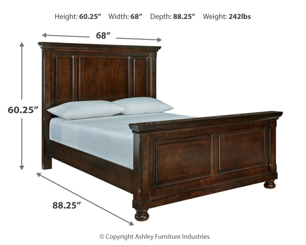 Porter Rustic Queen Panel Bedroom Set, Brown