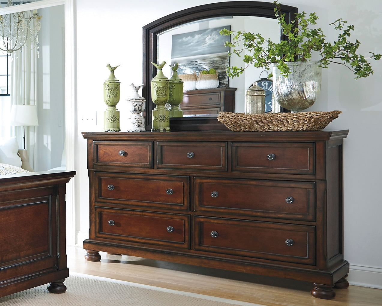 Porter Rustic Queen Panel Bedroom Set, Brown