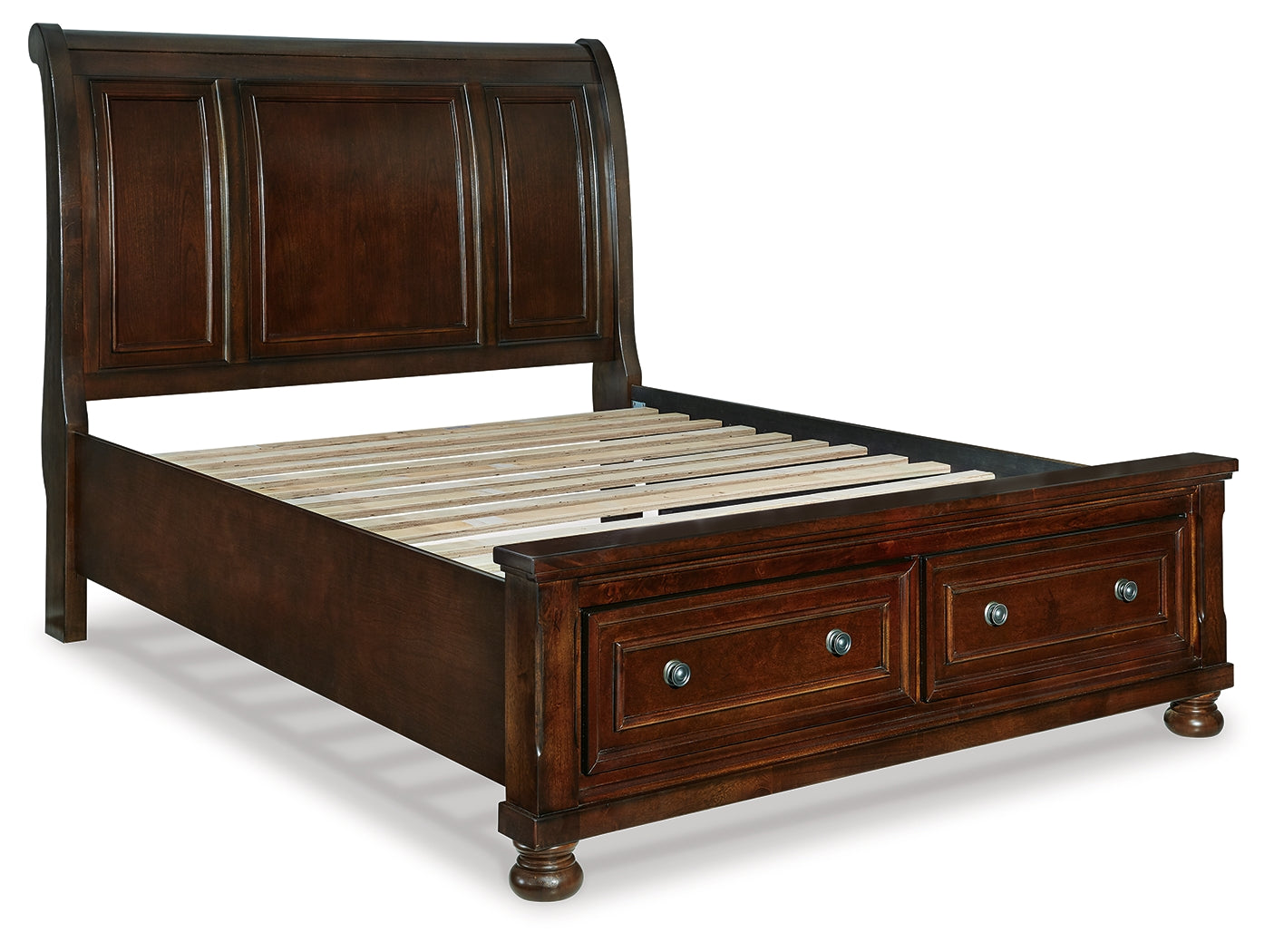 Porter Rustic Queen Sleigh Bedroom Set, Brown