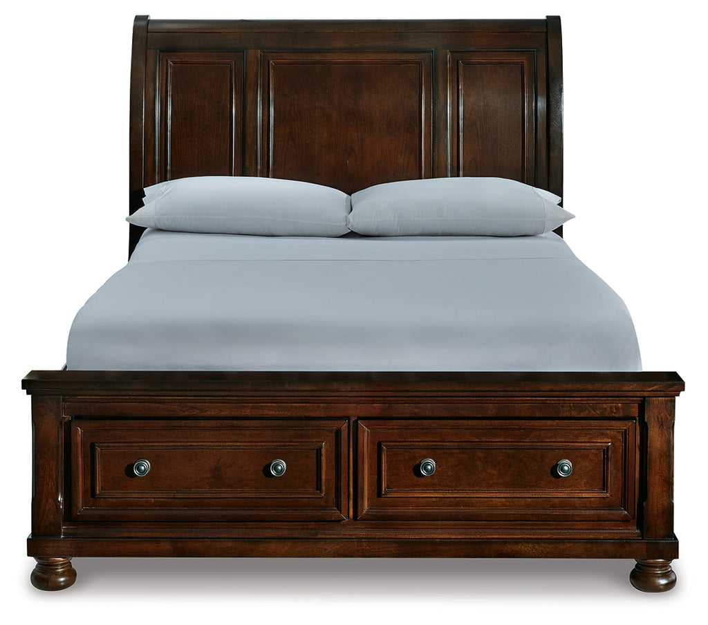 Porter Rustic Queen Sleigh Bedroom Set, Brown
