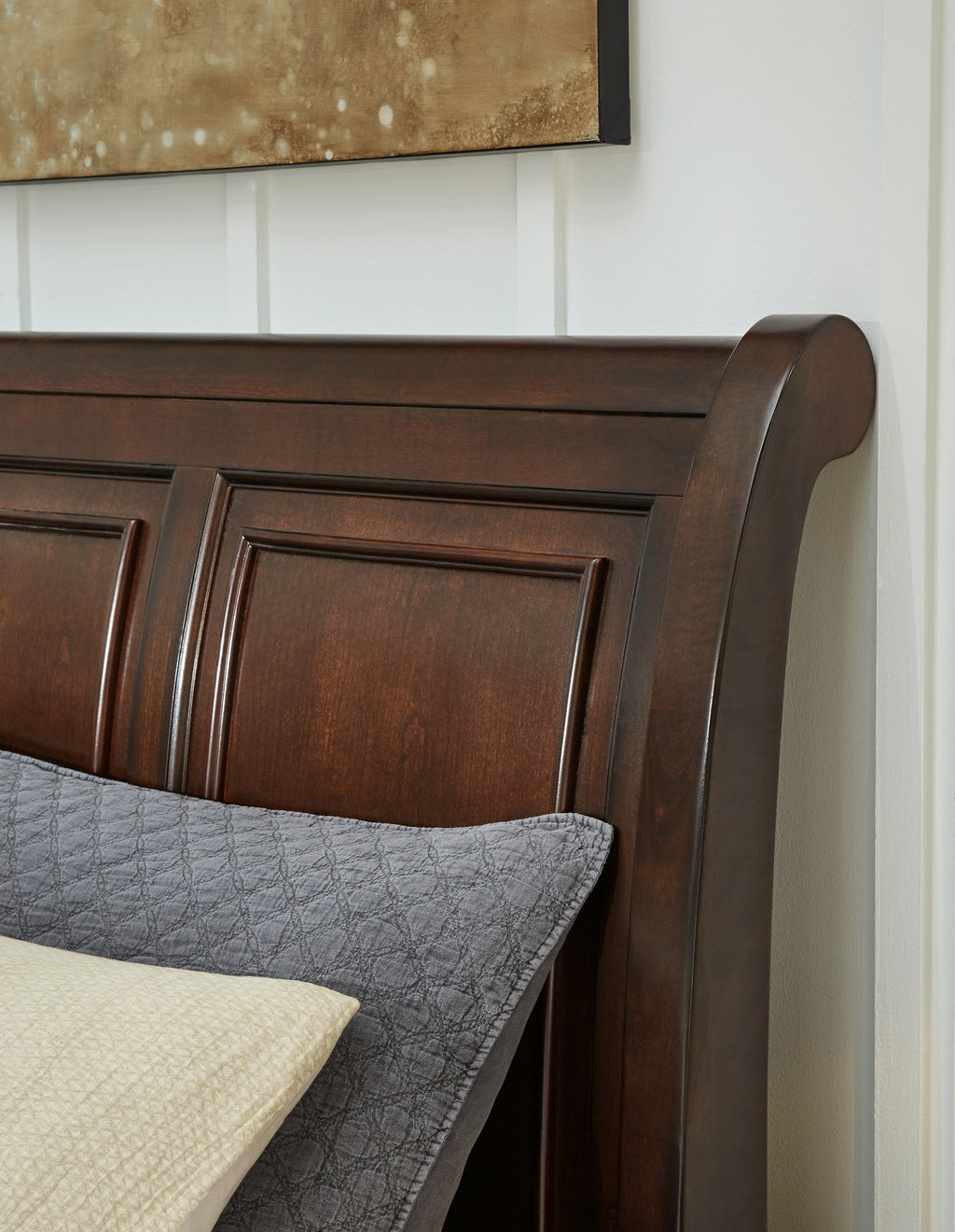 Porter Rustic Brown Queen Sleigh Storage Bed