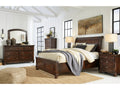 Porter Rustic Queen Sleigh Storage Bedroom Set, Brown
