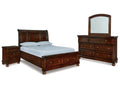 Porter Rustic Queen Sleigh Storage Bedroom Set, Brown
