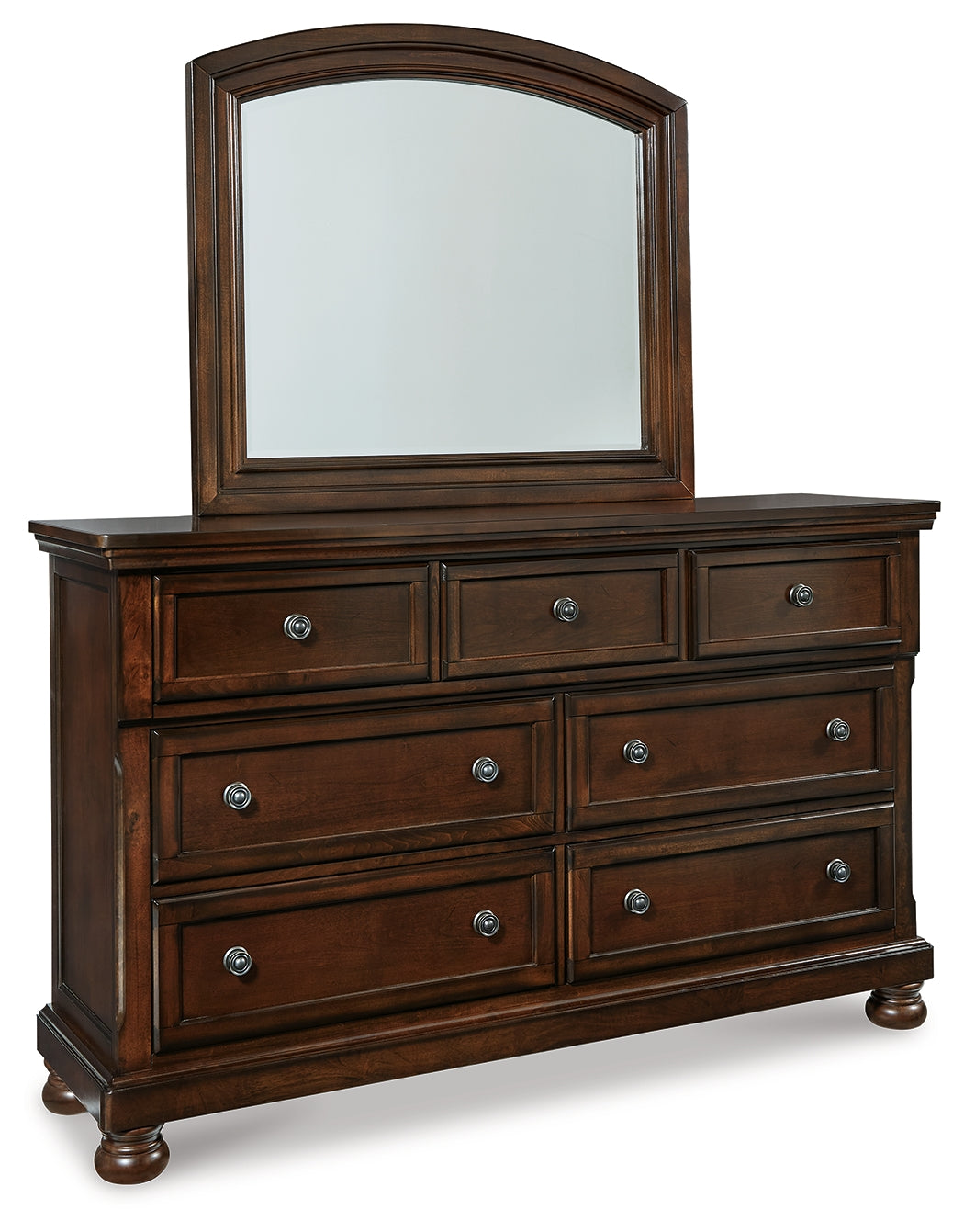 Porter Rustic Queen Sleigh Storage Bedroom Set, Brown