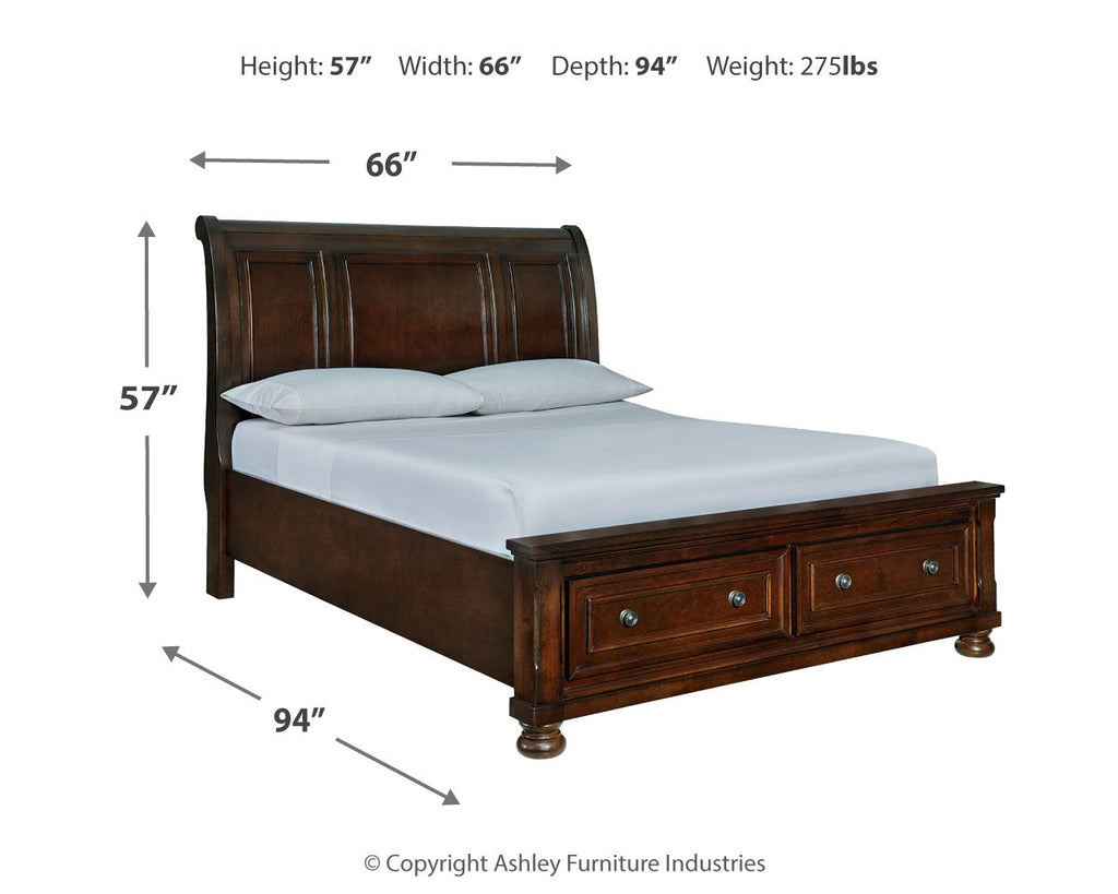 Porter Rustic Queen Storage Bedroom Set, Brown