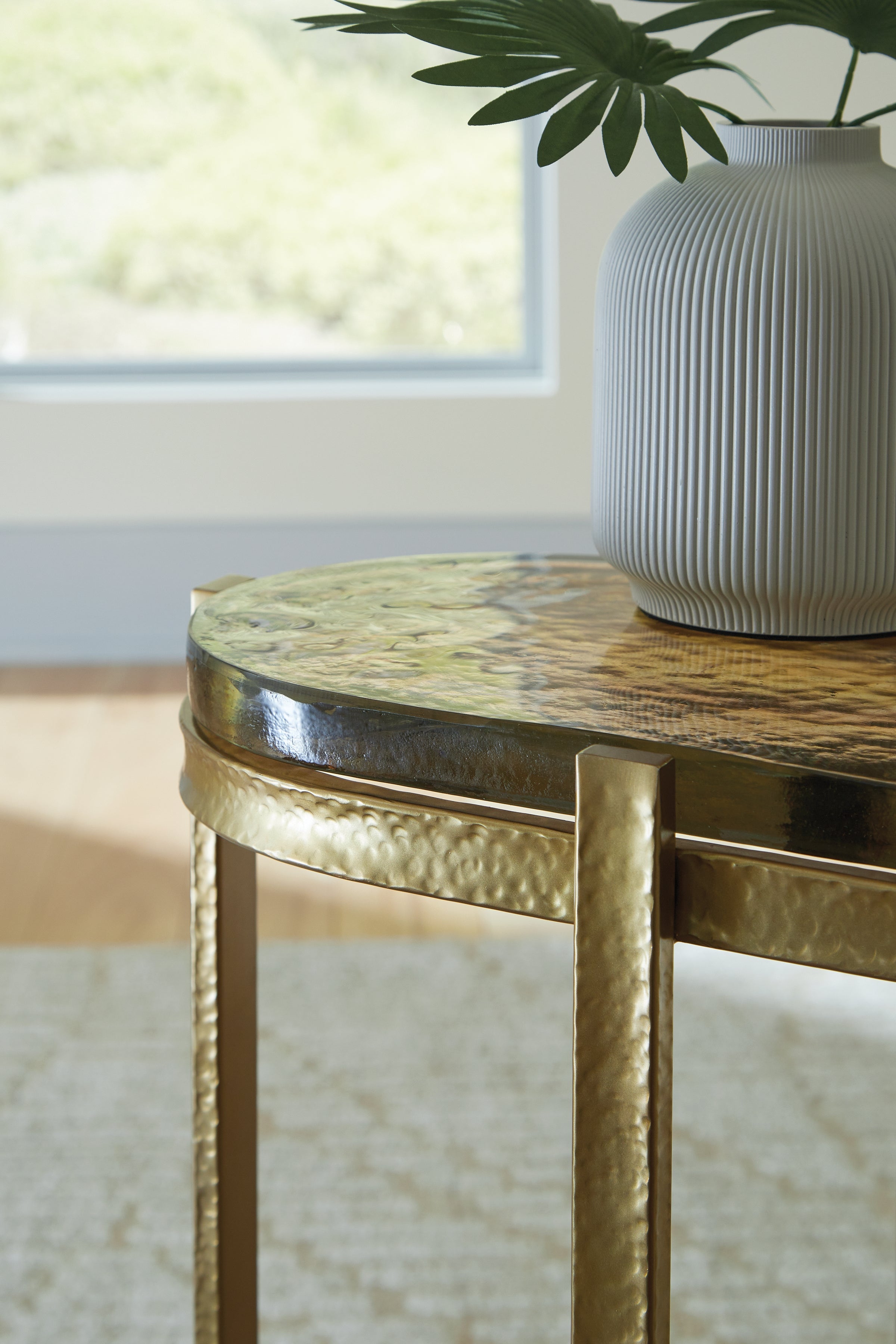 Porterville Gold Accent Table