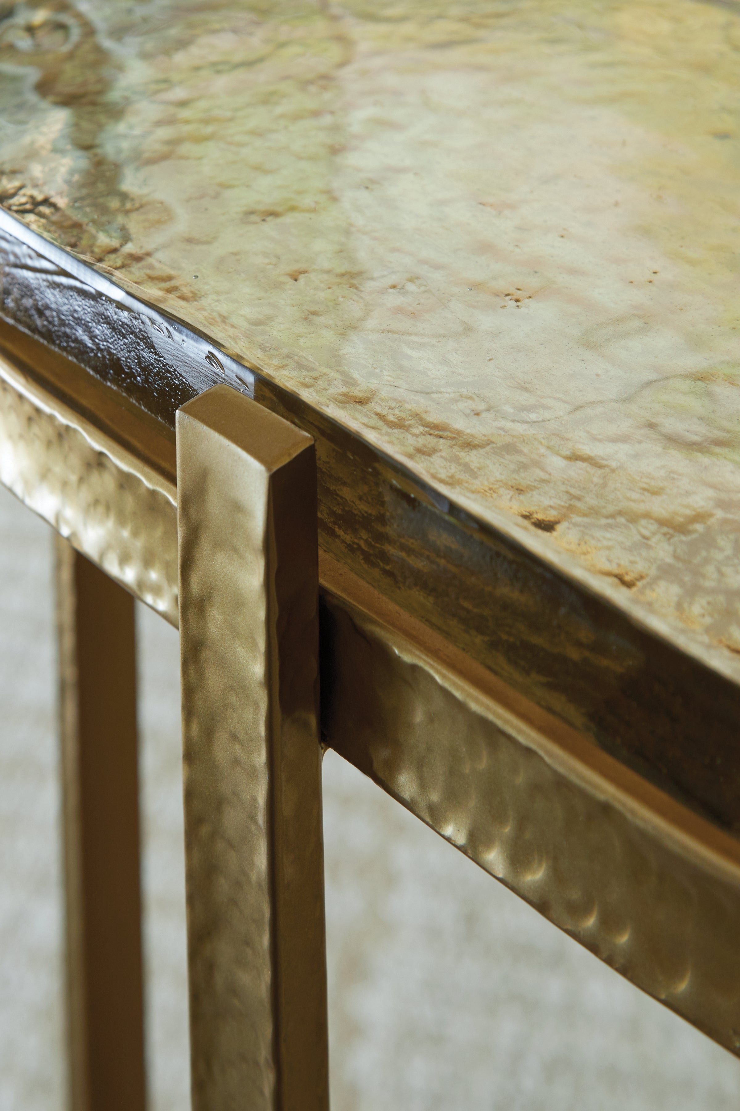 Porterville Gold Accent Table