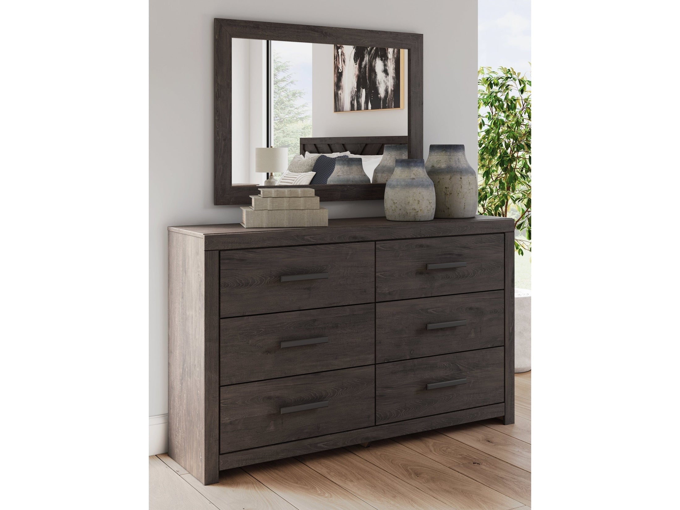 Prendonea Charcoal Dresser & Mirror