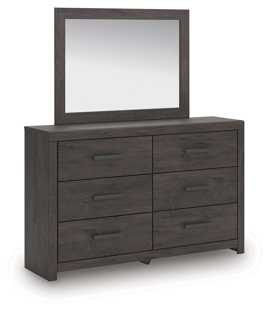Prendonea Charcoal Dresser & Mirror