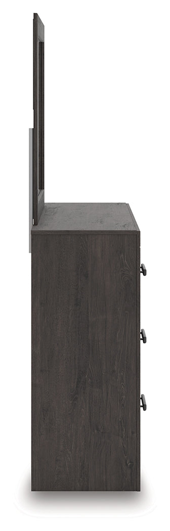 Prendonea Charcoal Dresser & Mirror