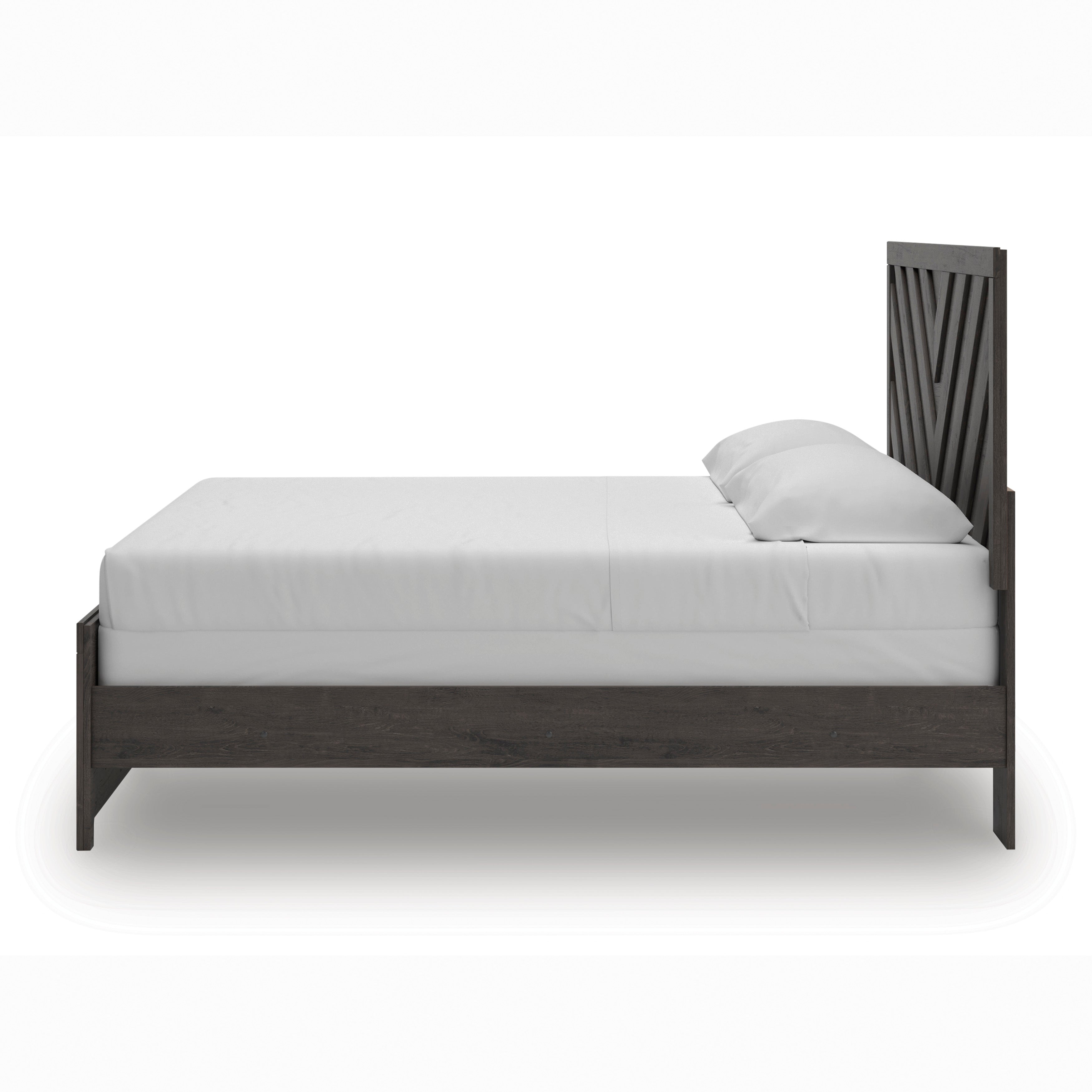 Prendonea Charcoal King Panel Bed, Dresser and Mirror