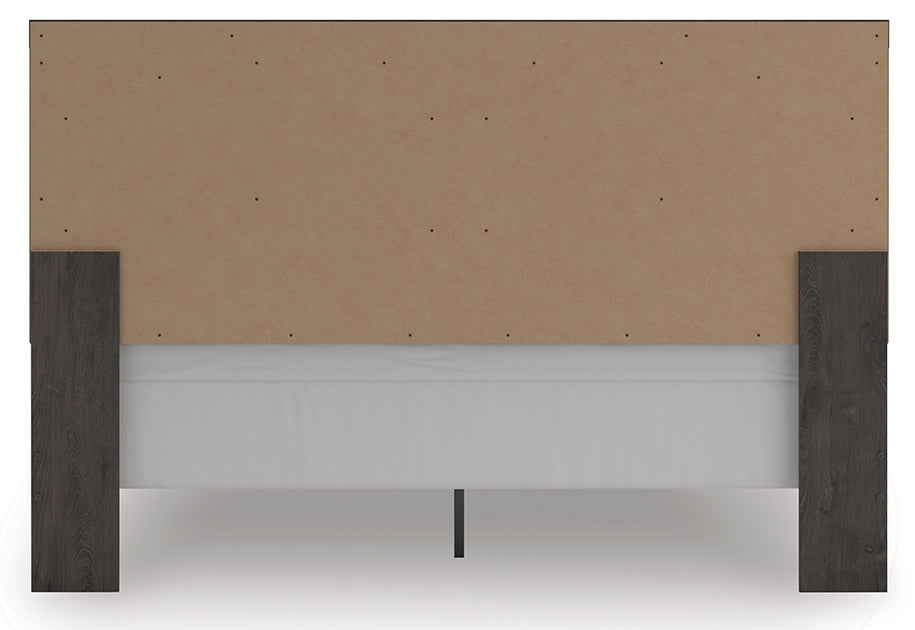 Prendonea Charcoal King Panel Bed