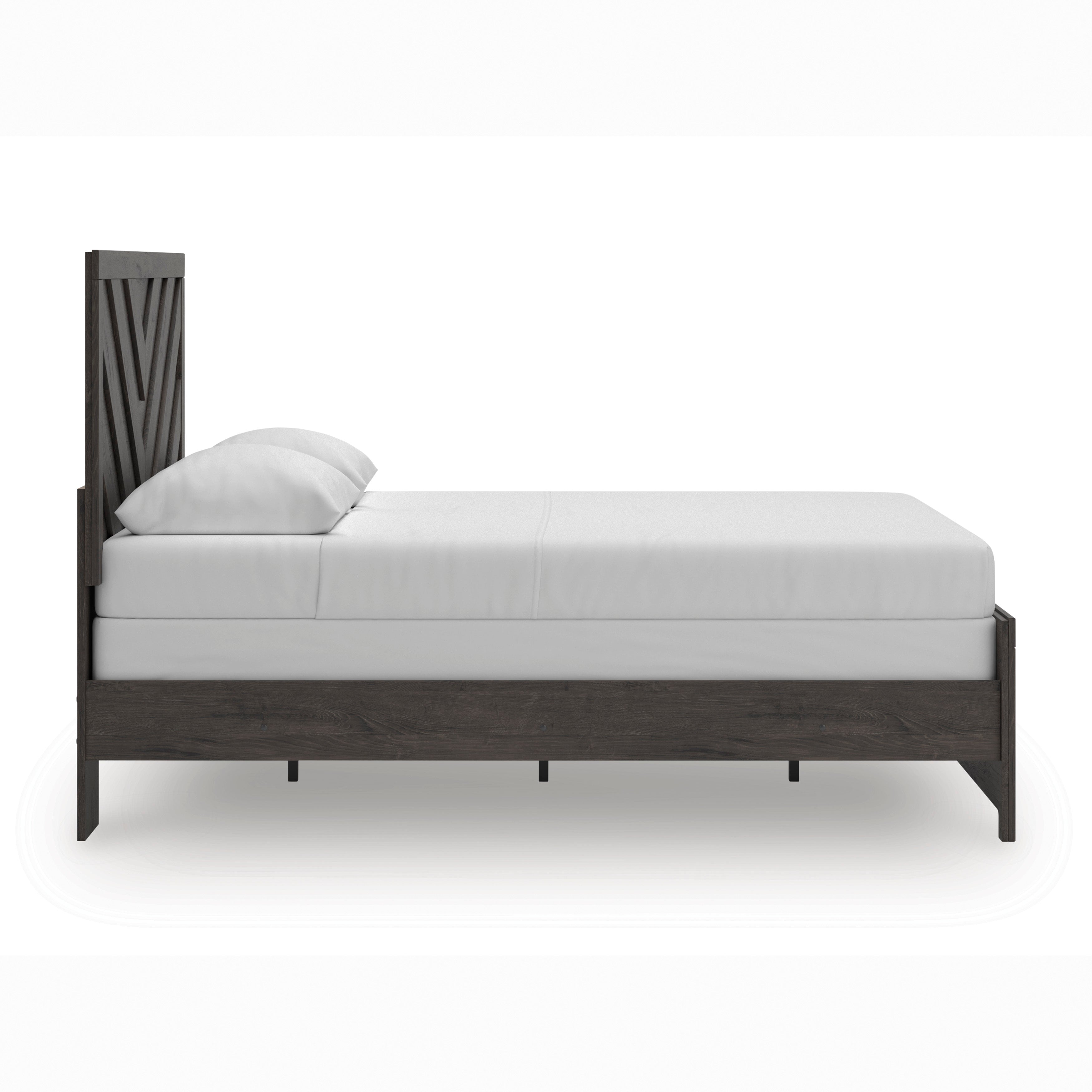 Prendonea Queen Panel Bed, Dresser, Mirror, Chest and Nightstand, Charcoal