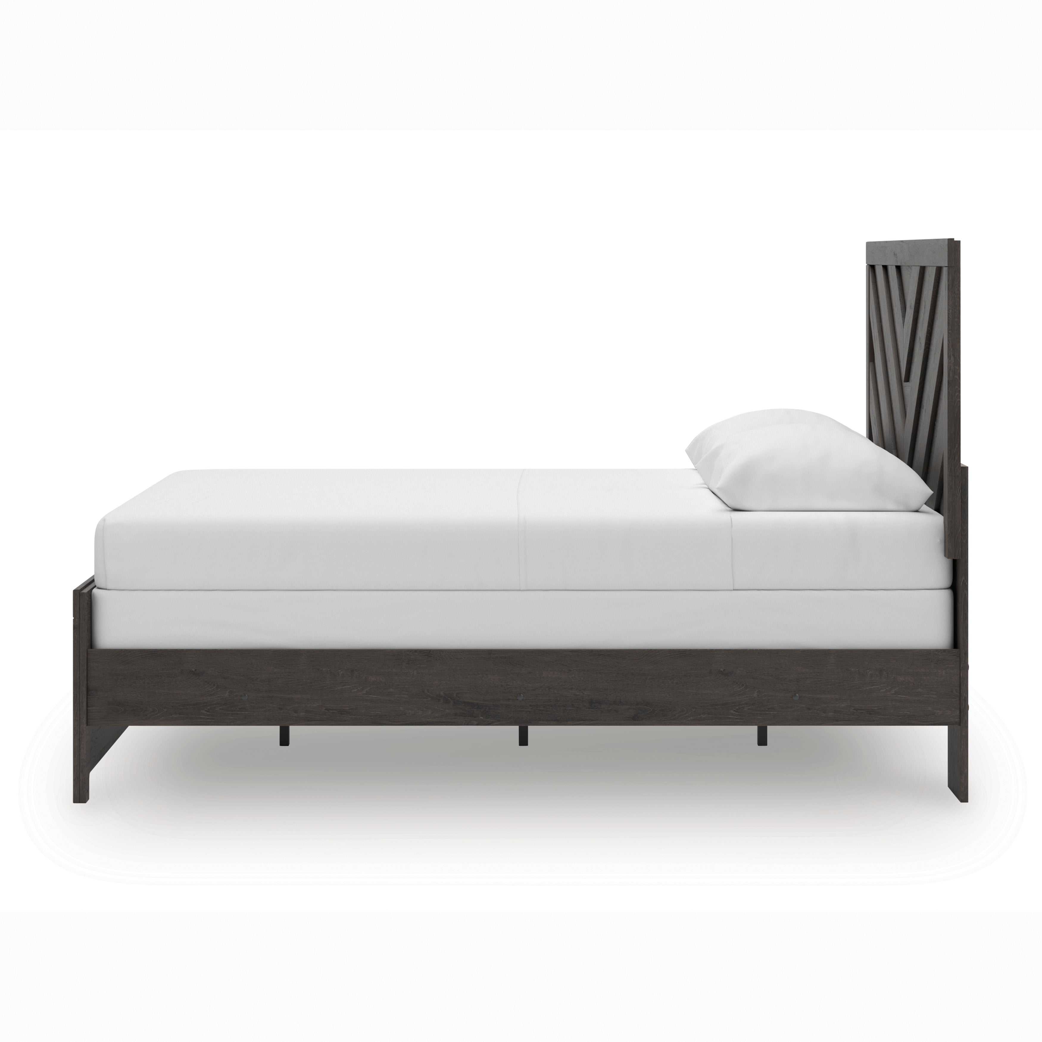 Prendonea Charcoal Queen Panel Bed, Dresser and 2 Nightstands